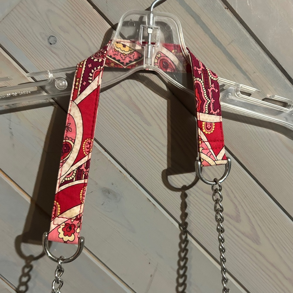 Vera Bradley‎ Shoulder Bag Red Pink Paisley Quilted Chain Strap Purse - Picture 8 of 8
